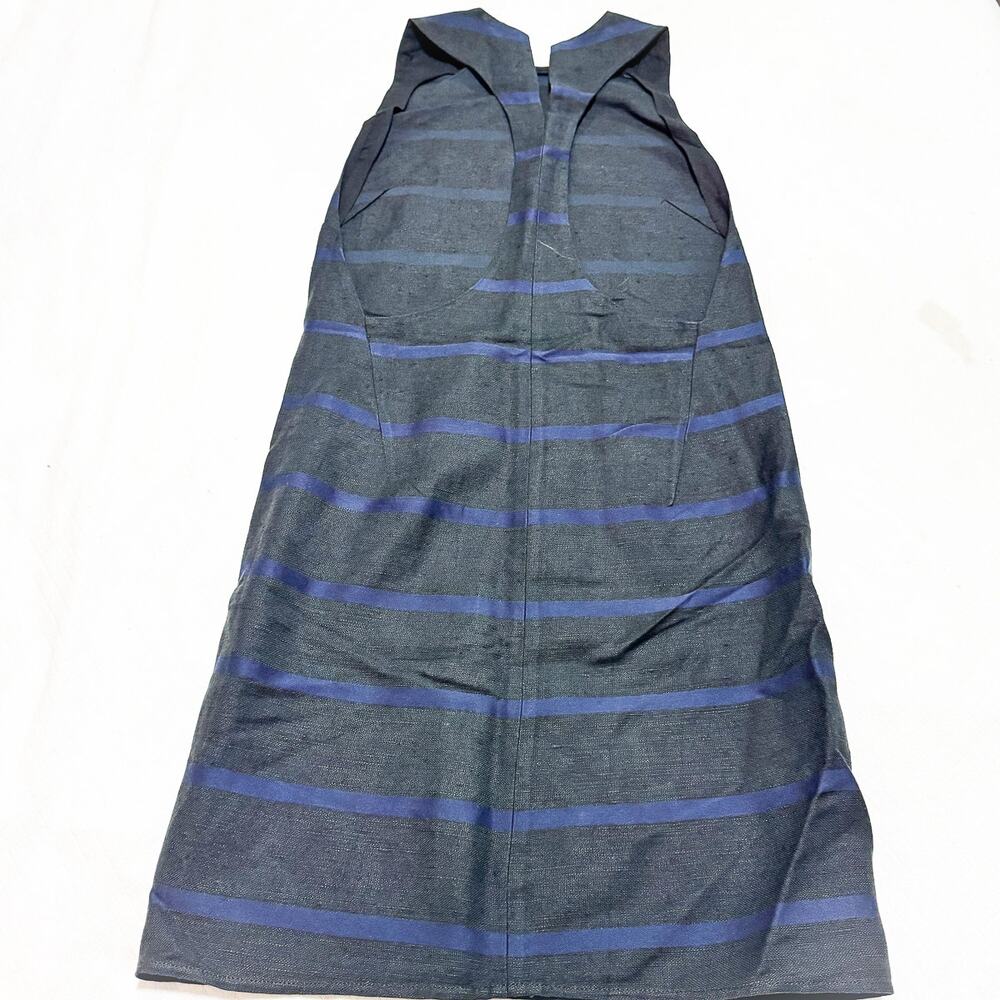 Club Monaco Black Blue Striped Sleeveless Cotton Dress Sample (No tags) Size M